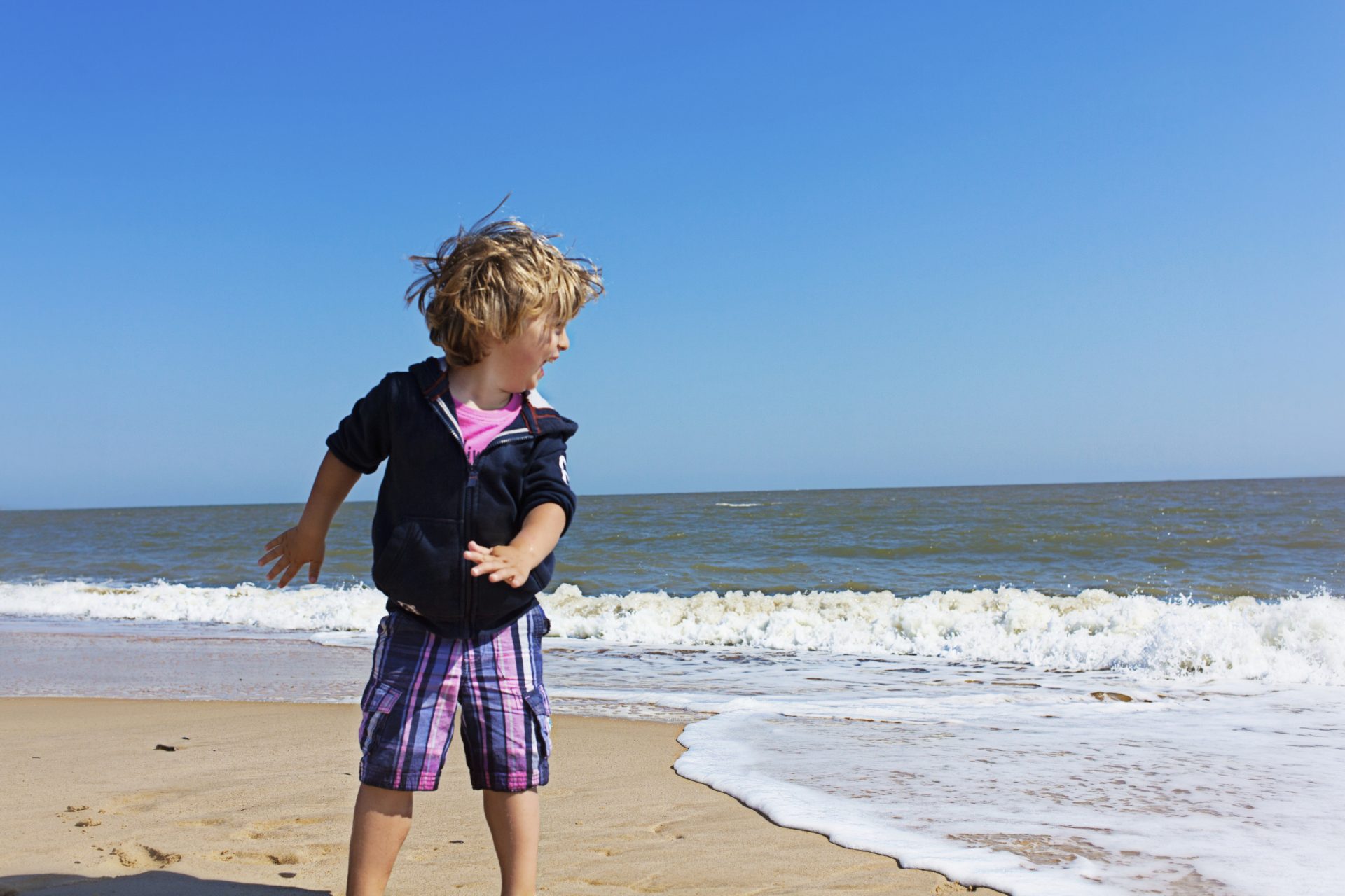 Boy on Norfolk Beach